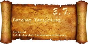 Barchet Tarziciusz névjegykártya